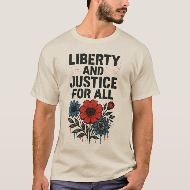 Liberté et Justice pour Tous – T-Shirt (Devant)