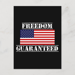 LIBERTÉ GARANTIE Drapeau américain Cartes postales