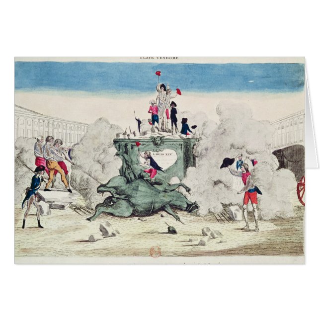 Liberté renversant la statue du plus grand (Devant horizontal)