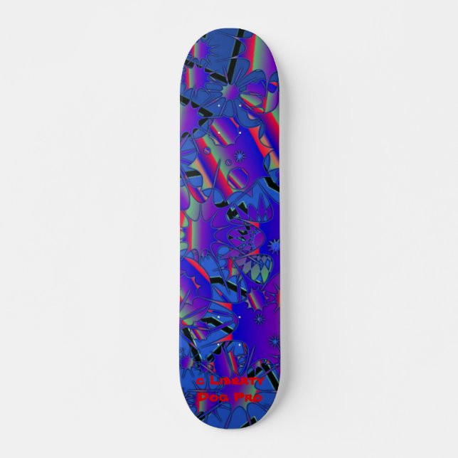 LIBERTY DOG PRO SHOP NEON LIGHT SKATEBOARD - PARTA (Devant)