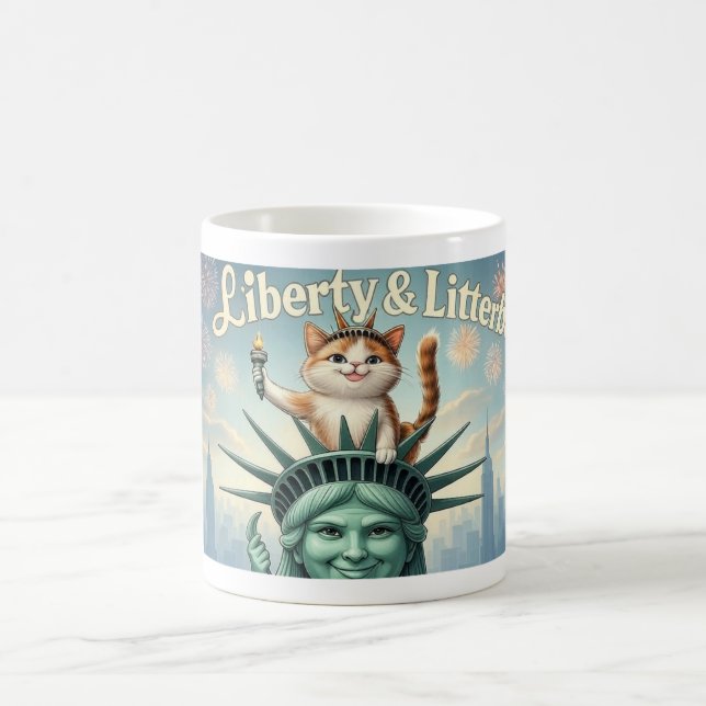 Liberty & Litterboxes - Amusante Mug de chat patri (Centre)
