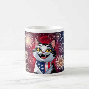 Liberty Meowgnet - Mug de chat patriotique