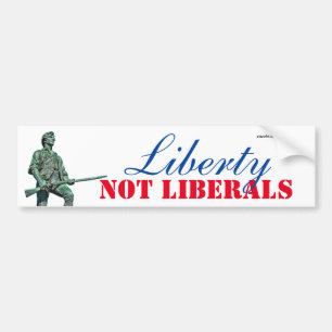 Liberty Not Liberal Bumper Sticker