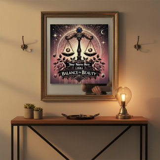Libra "Balance in Beauty" Affiche brillante
