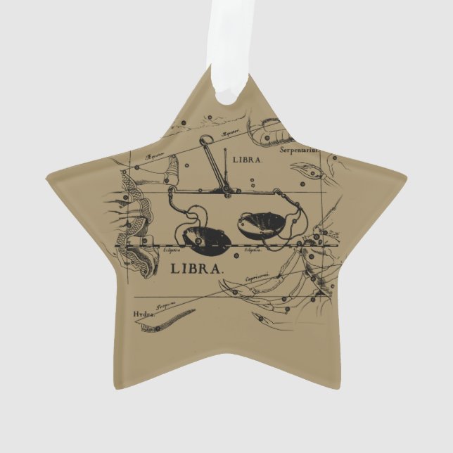 Libra Constellation Map Hevelius vers 1690 (dos)