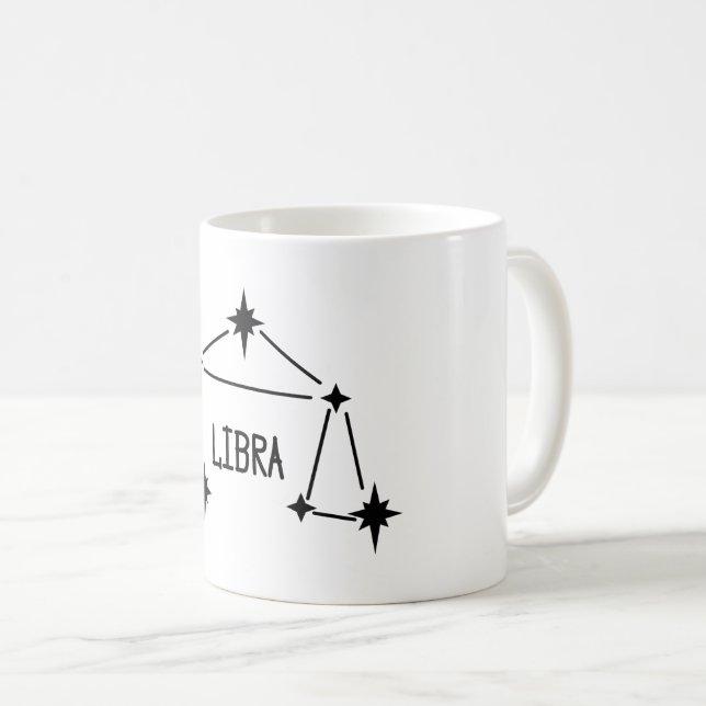 LIBRA HOROSCOPE MUG DONS POUR TOUS, CADEAU POUR AD (Devant droit)