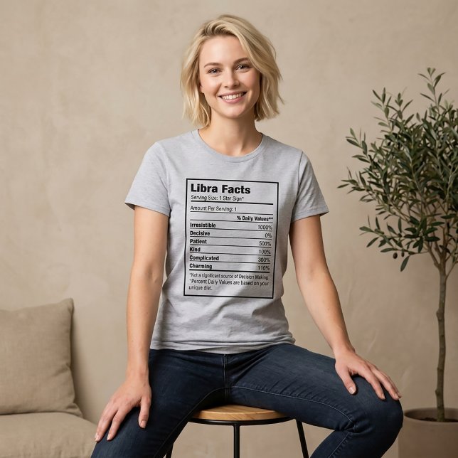 Libra Nutrition Fact T-shirt Zodiac (Créateur téléchargé)