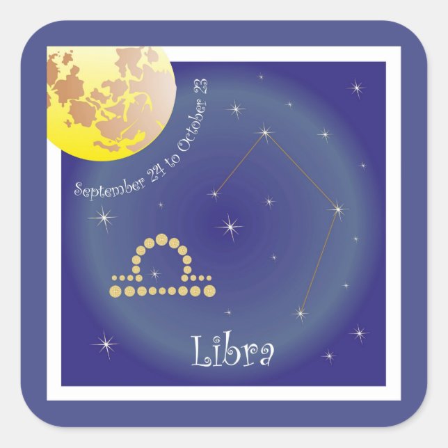 Libra Septembre 24 to October 23 Autocollants (Devant)