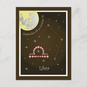 Libra septembre 24 to October 23 Carte postale