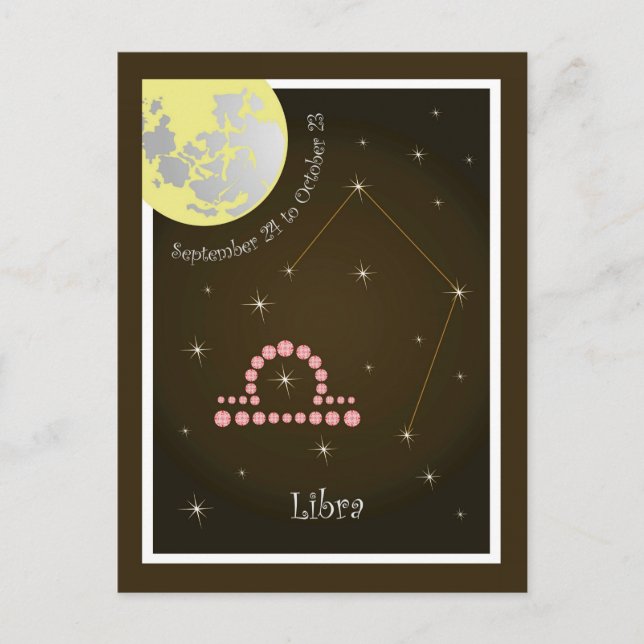 Libra septembre 24 to October 23 Carte postale (Devant)