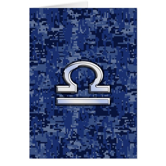 Libra Zodiac Connexion Camouflage numérique bleu (Devant)