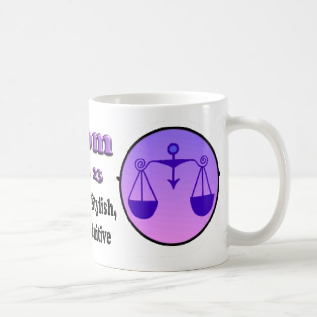 Libra Zodiac Fête des Mères Café Mug (Droite)