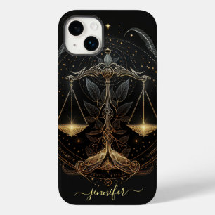 Libra zodiac noir et or Coque-Mate coque iphone