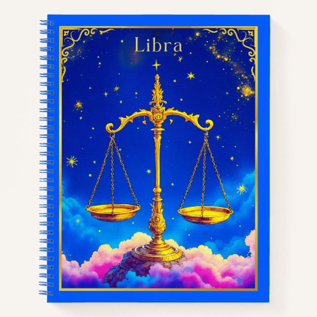 Libra Zodiac Scales in a Star-Filled Sky Journal  (Devant)