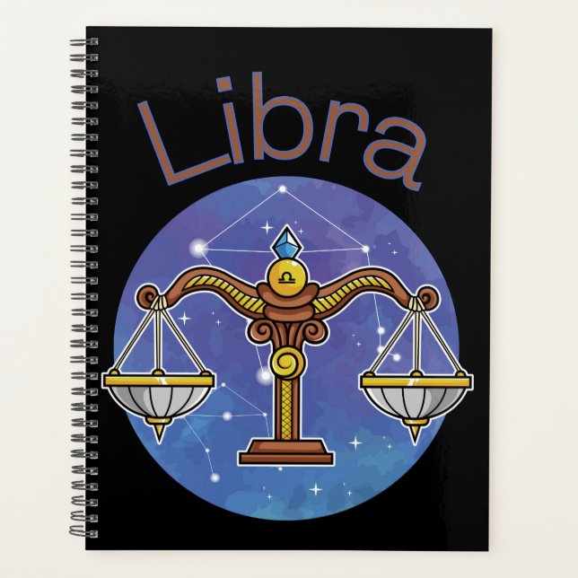 Libra Zodiac Sign Calendar Planner (Devant)