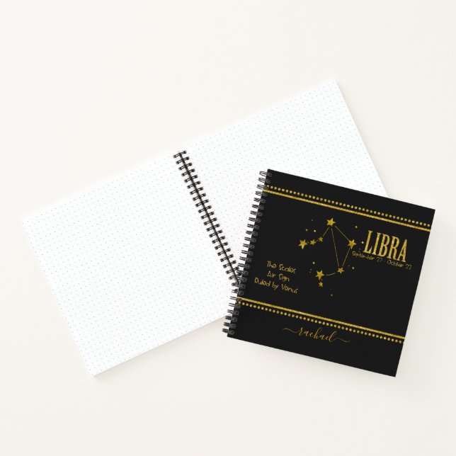 Libra Zodiac Star Sign Carnet (Intérieur)
