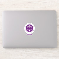 Libra Zodiac Star Sticker en pourpre