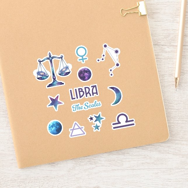 Libra Zodiac Sticker Collection (Carnet)