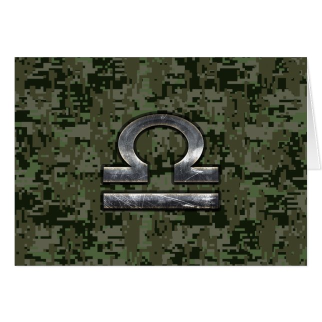 Libra Zodiac Symbole de Green Digital Camouflage (Devant horizontal)