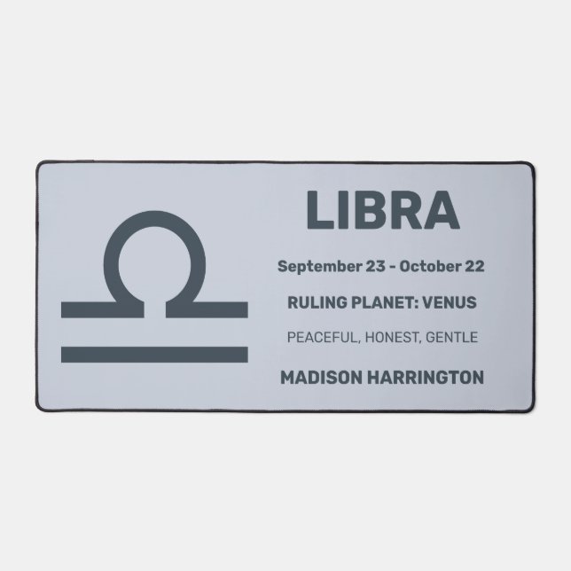 Librairie de signes zodiac Nom personnalisé / Text (Recto)