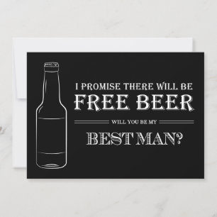 Libre Beer Funny Best Man Groomsman Proposition