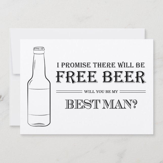 Libre Beer Funny Best Man Groomsman Proposition (Devant)