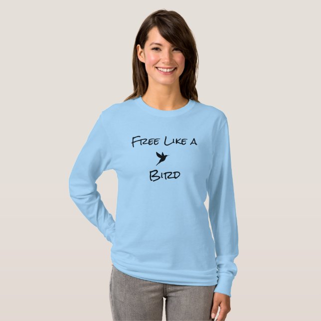 Libre comme un T-shirt d'oiseaux (Devant entier)