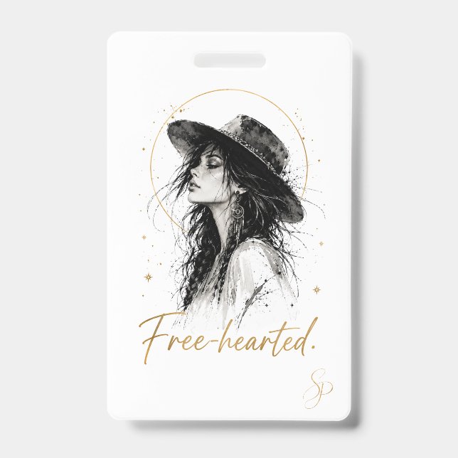 Libre de cœur. Badge Édition Spéciale | Art Boho  (Avant)