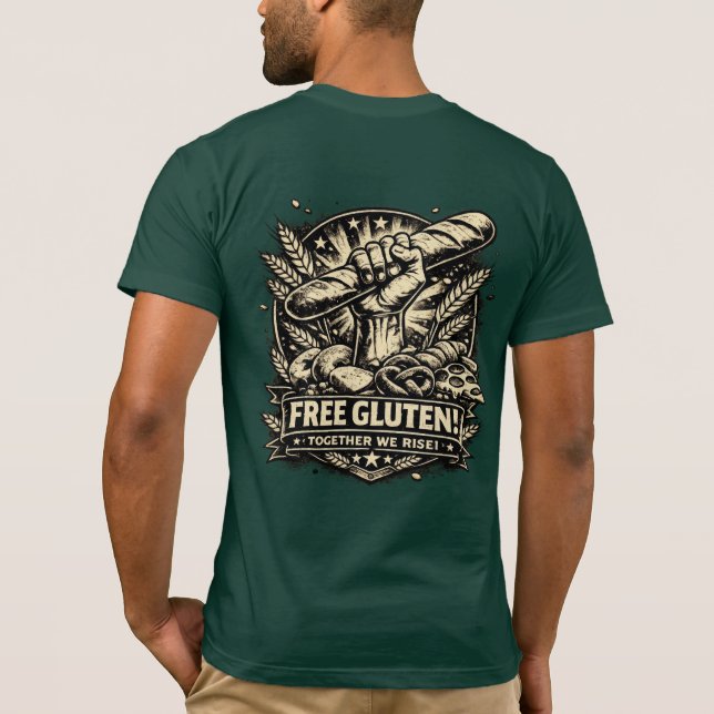 🥖🥐Libre de Gluten ! – T-Shirt Nourriture Drôle � (Dos)