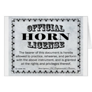 Licence de corne