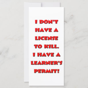 Licence pour tuer du texte