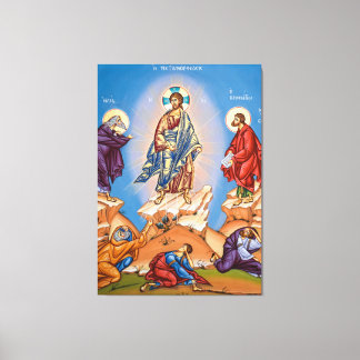 L'icône de la transfiguration en toile étirée