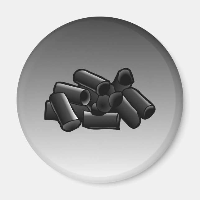 Licorice sur un aimant circulaire (Devant)