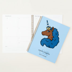 Licorne Afro Bleue