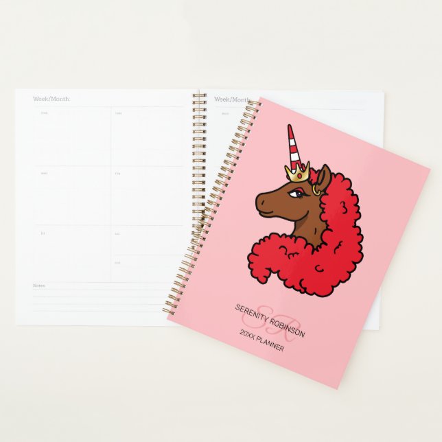 Licorne Afro Rouge (Devant avec enveloppe)