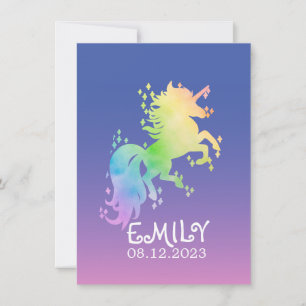 Licorne arc-en-ciel aquarelle magique mignonne