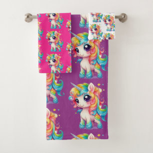 Licorne arc-en-ciel blanche rose violet personnali