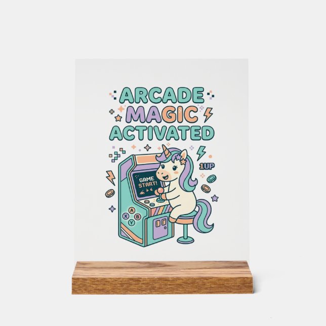 Licorne Arcade Magie Activée Graphique De Produit  (Recto)