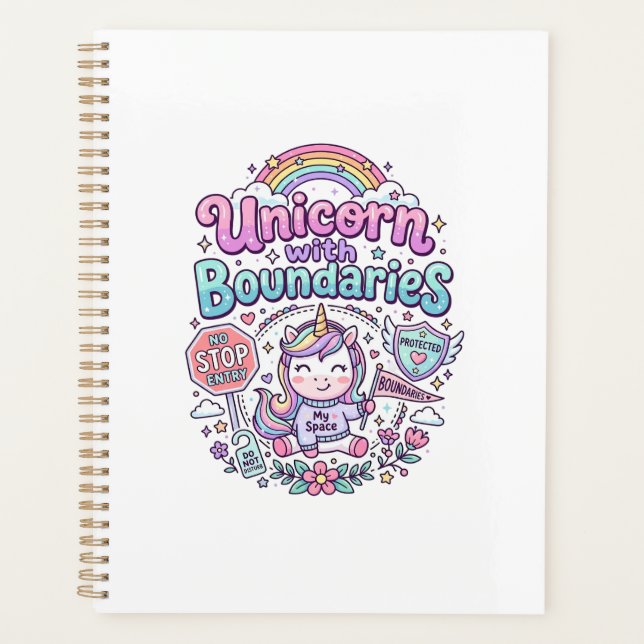 Licorne avec des frontières Charme Vêtements Graph (Devant)