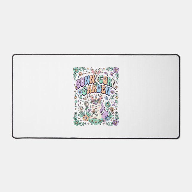 Licorne Bunnycorn Jardin Kawaii Typographie Design (Recto)
