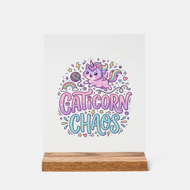 Licorne Caticorne Chaos Mignon Produit Graphique P (Recto)