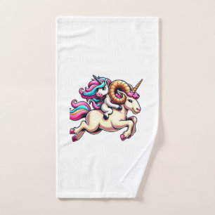Licorne chevauchant Ram garçons filles hommes femm