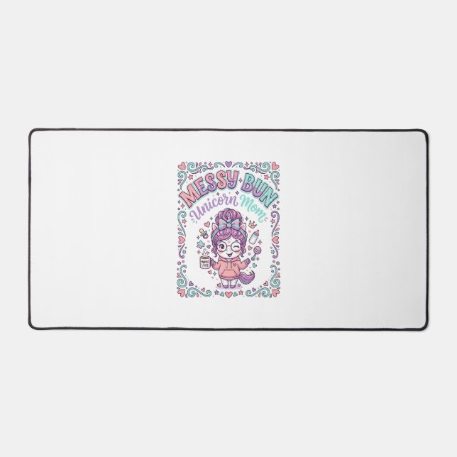 Licorne Chignon Messy Maman Licorne Graphique Rétr (Recto)