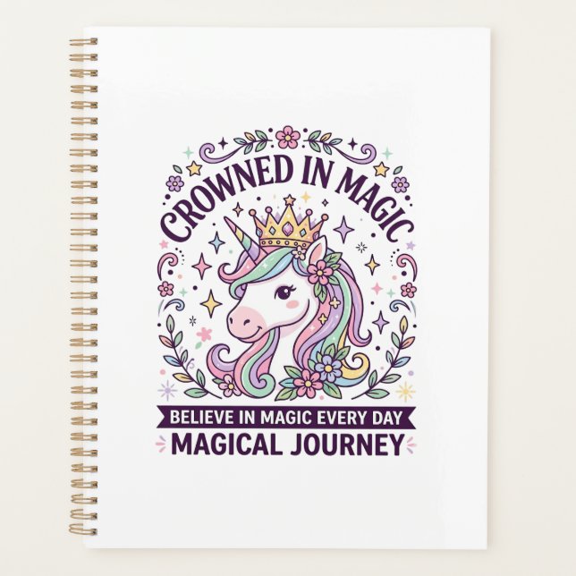 Licorne Couronnée en Typographie Gras Magique Grap (Devant)