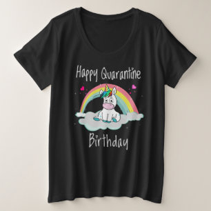 Licorne d'anniversaire de quarantaine arc-en-ciel