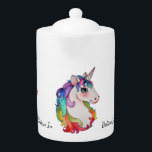 Licorne d'aquarelle avec des cheveux d'arc-en-ciel<br><div class="desc">La belle licorne d'aquarelle avec des cheveux d'arc-en-ciel et rougissent. Conçu pour n'importe qui qui aime des licornes, des thèmes de conte de fées et des animaux. Peut être un cadeau parfait. Personnalisez-facilement le avec différents mots, noms, couleur d'arrière - plan comme vous voudrez. Veuillez examiner la pleine collection pour...</div>