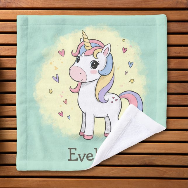 Licorne de dessin animé mignonne avec crinière arc (Créateur téléchargé)