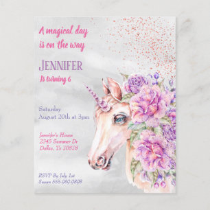 Licorne de jour magique Budget floral joli