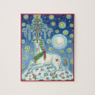 LICORNE DE NOËL MAGIQUE, PUZZLE DE FANTASIE DE FÊT