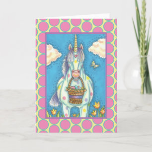 LICORNE de PANIER de PÂQUES, vers de CARTE DE